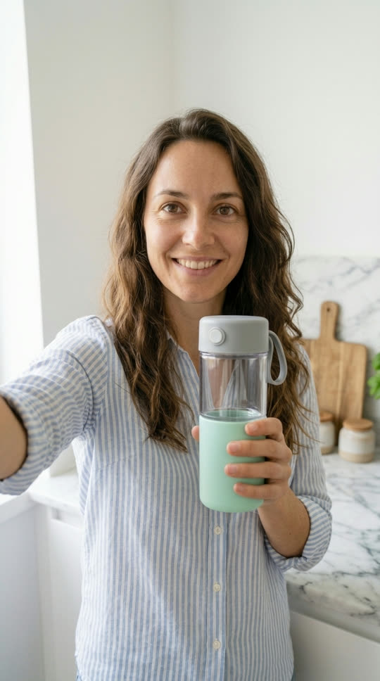 Product photo, blender in hand