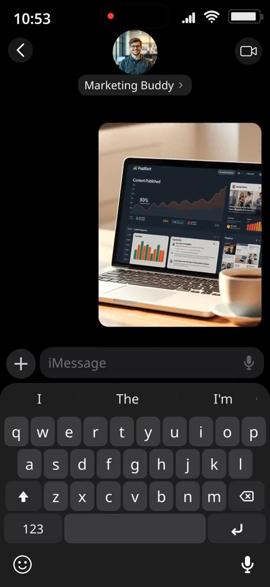 iMessage typing video example